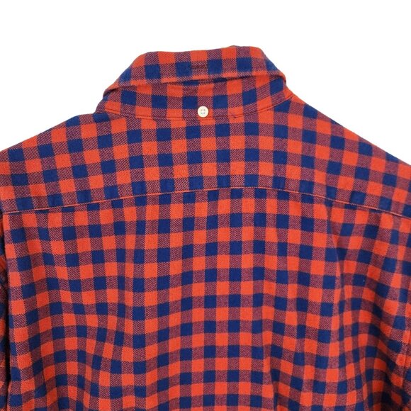 Taylor‎ Stitch Shirt Men's 42 Flannel Red & Blue Plaid Button-Down Shirt Pocket - Picture 4 of 10